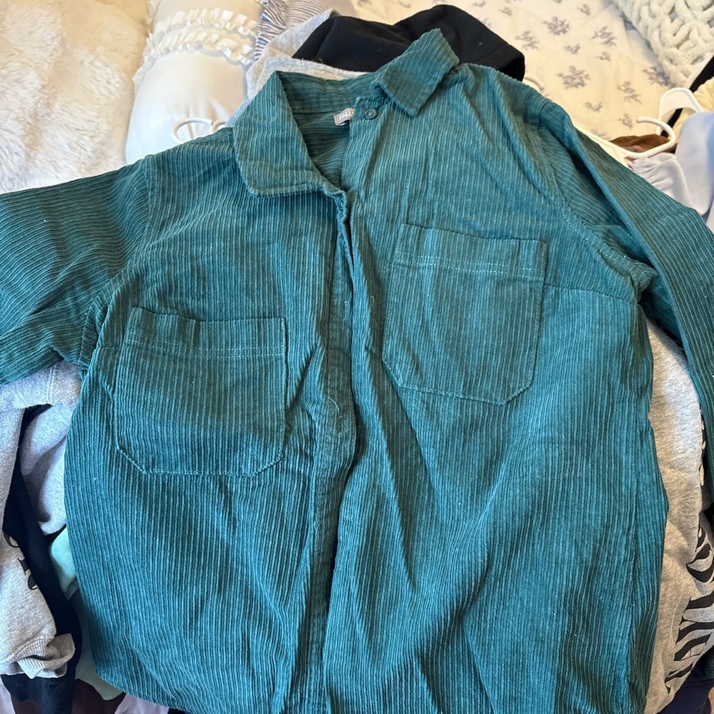 Men's Green Corduroy Shirt